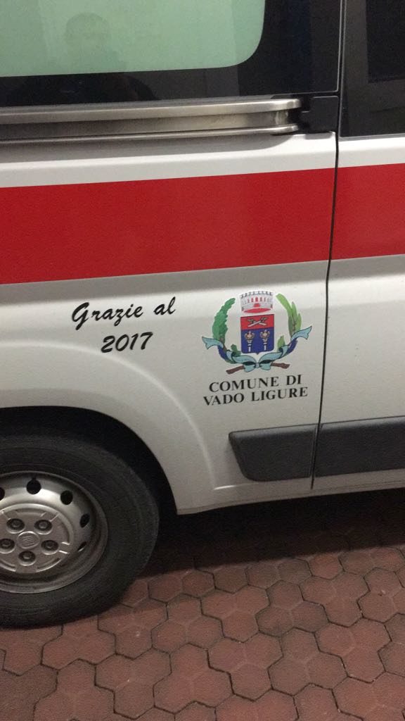 dedica ambulanza Comune di Vado Ligure